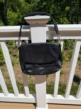 Beautiful Kate Spade New York black leather crossbody bag